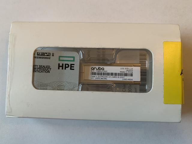 Aruba 10G SFP+ LC LR 10km SMF XCVR Aruba 10G SFP+ LC LR 10km SMF XCVR